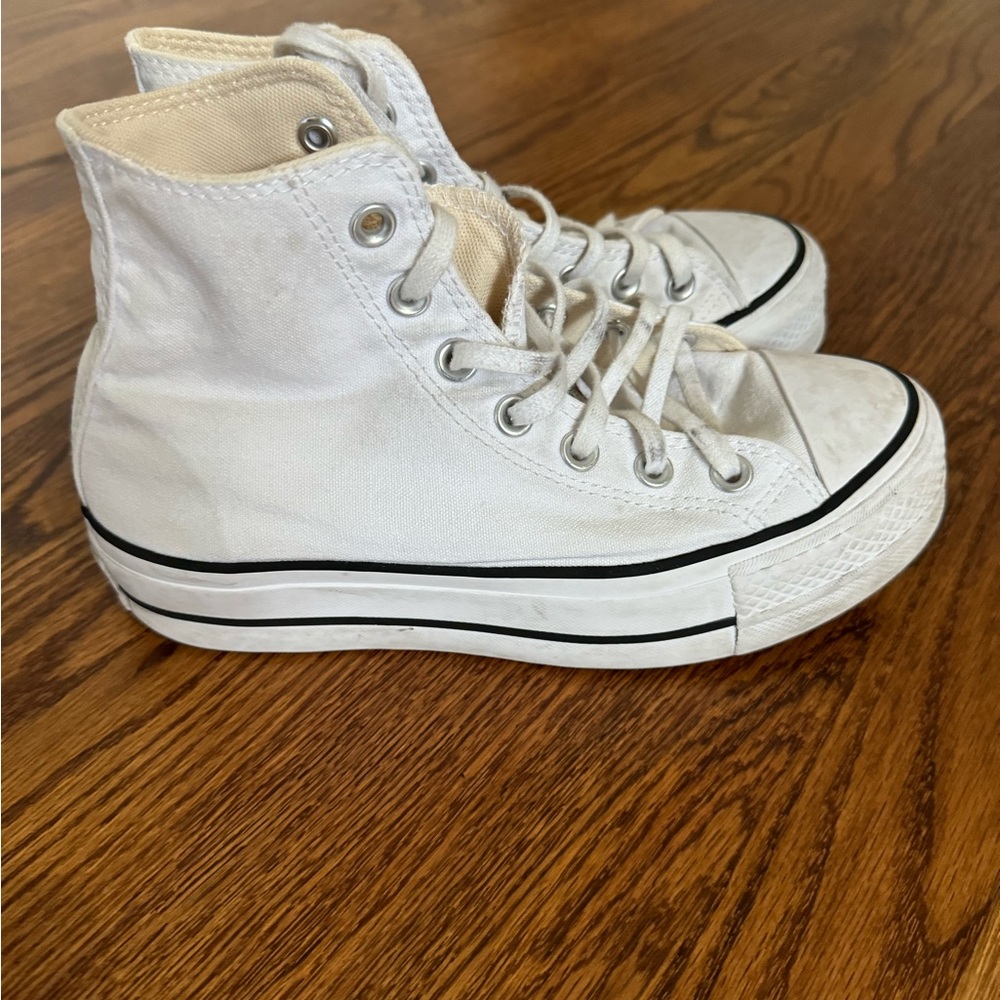White Platform Converse